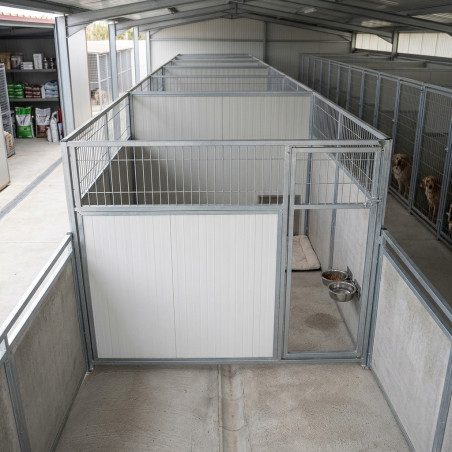 Frente Mixto Boxes Perros 200x185 cm con Puerta | Perrera Canina