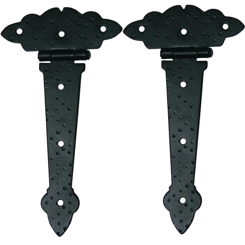 Confezione da 2 cerniere in ferro battuto nero 120x65 mm | Cerniera per porte, cancelli, recinzioni da giardino, recinzioni per Confezione da 2 cerniere in ferro battuto nero 120x65 mm | Cerniera per porte, cancelli, recinzioni da giardino, recinzioni per