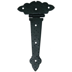 Pack of 2 Black Wrought Iron Hinges 120x65 mm | Hinge for Doors, Gates, Garden Fences, Pool Fences, Outdoor Lock