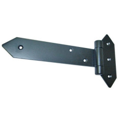 Dobradiça de aço preta 40x300 mm | Dobradiça para portas, portões, cercas de jardim, cercas de piscina, fechadura de porta exter