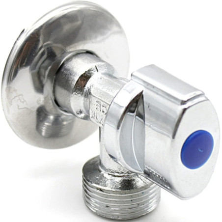 Grifo Lavadora Tipo M | 1/2" x 3/4" | Llave Escuadra Laton Cromado | Llave Salida Agua Grifo Universal | Llave Lavadora