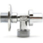 Grifo Lavadora Tipo M | 1/2" x 3/4" | Llave Escuadra Laton Cromado | Llave Salida Agua Grifo Universal | Llave Lavadora