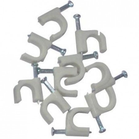 Pack 10 Grapas de sujeción tubo nebulización 3/8'', sujeción estable y segura