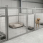 Casinhas para cães com frente mista, 200x185 cm, com porta | Canil