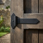 Black Steel Hinge 40x300 mm | Hinge for Doors, Gates, Garden Fences, Pool Fences, Exterior Door Lock