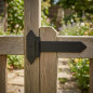 Schwarzes Stahlscharnier 40 x 200 mm | Scharnier für Türen, Tore, Gartenzäune, Poolzäune, Außentürschloss