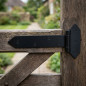Black Steel Hinge 40x200 mm | Hinge for Doors, Gates, Garden Fences, Pool Fences, Exterior Door Lock