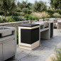 Kitaway Module de récupération des déchets pour barbecue 63x42x85 cm | Socle en béton pour barbecue encastrable extérieur