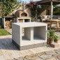 Base per forno Kitaway 100x100x65 cm | Supporto in cemento liscio per forno da esterno Base per forno Kitaway 100x100x65 cm | Supporto in cemento liscio per forno da esterno