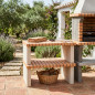 Modulo Barbacoa de Obra 101x70x80 cm en Ladrillo Tintado | Base para Barbacoa de Jardín Exterior Modulo Barbacoa de Obra 101x70x80 cm en Ladrillo Tintado | Base para Barbacoa de Jardín Exterior