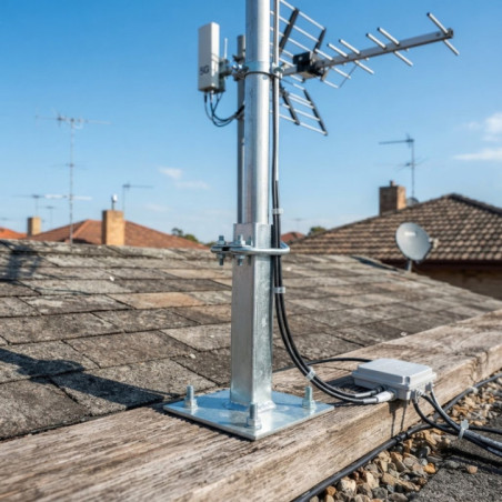 Supporto per antenna | Palo per antenna a L da 30 cm | Supporto TV in acciaio | Accessori per parabole satellitari