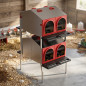 Ninho Platinum para Galinhas com 8 Compartimentos, 2 Pisos e 2 Laterais | Ninhos para Aves