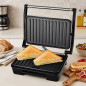Appareil à panini 850 W | Gril électrique multifonction antiadhésif | Ouverture à 90° | Pieds antidérapants | Surface froide au 