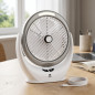 Portable Fan with LED Light | 6" Rechargeable Fan | 180° Adjustable Tilt | 23.8 x 20.5cm | USB Type-C Charging