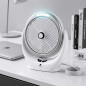 Portable Fan with LED Light | 6" Rechargeable Fan | 180° Adjustable Tilt | 23.8 x 20.5cm | USB Type-C Charging