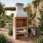 Barbacoa de Obra Ondara 178x70x255 cm con Parrilla 84,5x55 cm | Barbacoa de Hormigón y Ladrillo para Jardin Barbacoa de Obra Ondara 178x70x255 cm con Parrilla 84,5x55 cm | Barbacoa de Hormigón y Ladrillo para Jardin