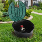 Gartenbewässerungskasten mit Hydrant 13 x 21 cm | Runder Bewässerungskasten mit Bewässerungsauslass | Gartenbewässerungskästen m Gartenbewässerungskasten mit Hydrant 13 x 21 cm | Runder Bewässerungskasten mit Bewässerungsauslass | Gartenbewässerungskästen m