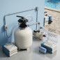 Filtro de Arena Piscina M3000 430mm con Valvula Superior | Monobloc con Filtro 7000 l/hora para Piscinas Residenciales