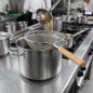 Colador de Doble Malla Acero Inoxidable 35 cm | Escurridera para Cocina Industrial Hosteleria | Ideal para Todo Tipo de Liquidos