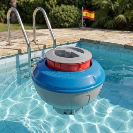 Dispensador flutuante de cloro para pastilhas de piscina, controle eficiente de cloro