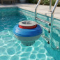 Floating chlorine dispenser for swimming pool tablets
