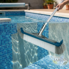 Escova de parede de piscina de 50 cm, suporte de porca borboleta, limpeza profunda