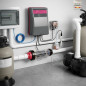 Chlorinateur par électrolyse au sel + Contrôleur de pH + Pompe de Dosage, piscines jusqu'à 25 m3