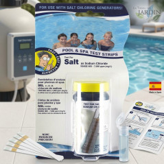 Tiras de teste de nível de sal para piscinas, pacote com 10, medição precisa