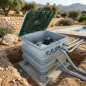 Sistema Filtro Enterrado Piscina con Bomba 1 CV, Compacto y Resistente, Riego Eficiente