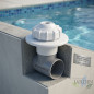 Multiflow-Einlaufdüse für Betonbecken zum Aufkleben Ø50 mm PN10 | Weiß | Wasserrücklaufdüse für Schwimmbecken