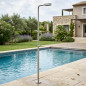 Ducha Piscina Exterior Acero Inoxidable AISI304 con Lavapiés y Rociador Antical Ducha Piscina Exterior Acero Inoxidable AISI304 con Lavapiés y Rociador Antical