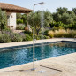 Douche de piscine avec robinet lave-pieds en acier inoxydable AISI-304 anti-calcaire, Douche de Jardin, 2 mètres