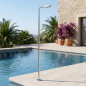 Ducha Piscina Exterior Acero Inoxidable AISI304 con Lavapiés y Rociador Antical Ducha Piscina Exterior Acero Inoxidable AISI304 con Lavapiés y Rociador Antical