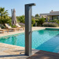  Solar-Pooldusche aus grauem Aluminium mit 30-Liter-Tank