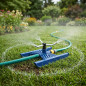Aluminum circular garden sprinkler, radius 7.5 m, includes base Aluminum circular garden sprinkler, radius 7.5 m, includes base