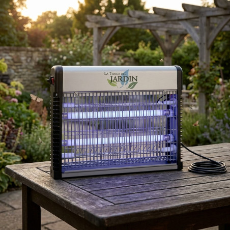 Lâmpada profissional mata mosquitos de 16 W, 34 x 27 cm, luz ultravioleta, alcance de 50 metros