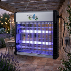 Lampe anti-moustique professionnelle 14 W. 26x26cm. Tuez les insectes électriques. Portée 30 mètres. Lumière ultraviolette