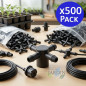 Pack 500 Adaptador en cruz 4 salidas 3mm para goteros Idrop, ideal para riego eficiente