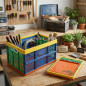 Boîte pliante 48 x 35 x 23 cm | Organisateur pour outils et rangement compact