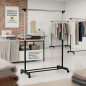 Mobiler Kleiderständer mit Rollen 80 x 160 cm | Kleiderständer zur Organisation Ihrer Kleidung