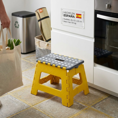 Klapphocker 29 x 22 x 22 cm | Kompakte Bank für Küche, Bad und Camping