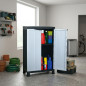 Armadio da Interno e da Esterno, 2 Porte Effetto Legno, 1 Ripiano Regolabile 68 x 40 x 92 cm Armadio da Interno e da Esterno, 2 Porte Effetto Legno, 1 Ripiano Regolabile 68 x 40 x 92 cm