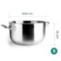 Casseruola Lacor da 32 cm in acciaio inox senza coperchio | Adatta a tutti i piani cottura | Capacità 10 litri | Lavabile in lav Casseruola Lacor da 32 cm in acciaio inox senza coperchio | Adatta a tutti i piani cottura | Capacità 10 litri | Lavabile in lav