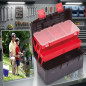 Scatola porta Attrezzi Vuota, Scatola porta Attrezzi Portatile a 3 Strati, 44 x 21 x 20 cm, Può Essere Completamente Aperta Scatola porta Attrezzi Vuota, Scatola porta Attrezzi Portatile a 3 Strati, 44 x 21 x 20 cm, Può Essere Completamente Aperta
