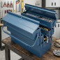 Boîte à outils vide bleu grand 5 compartiments caisse à outils mallette à outils coffre de rangement outillage 43x20x21cm garage