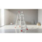 Escalera Aluminio Multiposición 10+10 Peldaños | Escalera Transformable | Escalera de Tijera 4,7 m | Carga max. 150 kg