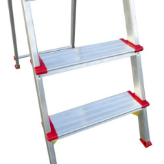 Aluminum Domestic Ladder with 6 Wide Steps | Folding Ladder | Home Ladder | Max. Load 150 kg