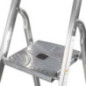 Scala domestica in alluminio e acciaio, 5 gradini | Scala pieghevole | Scala per casa e fai da te | Portata massima 150 kg