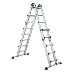 5-stufige Teleskop-Aluminiumleiter mit mehreren Positionen | Klappleiter | Ausziehbare Leiter | Max. Belastung 150 kg