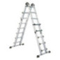 5-stufige Teleskop-Aluminiumleiter mit mehreren Positionen | Klappleiter | Ausziehbare Leiter | Max. Belastung 150 kg